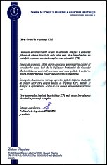 Diplom� Camera de Comer� �i Industrie
