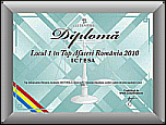  Locul 1 &icirc;n Top Afaceri Rom&acirc;nia 2010 Domeniul 72