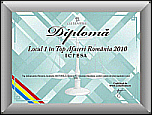 Locul 1 &icirc;n Top Afaceri Rom&acirc;nia 2010 Domeniul  7219