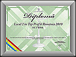 Locul 2 &icirc;n Top Profit Rom&acirc;nia 2010 Domeniul 7219